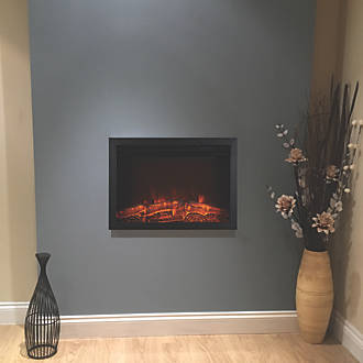 Image of Focal Point Medford Black Remote Control Inset Electric Wall Fire 610mm x 205mm x 460mm 