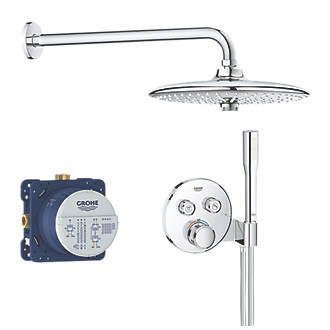 Image of Grohe Grohtherm SmartControl Perfect Rear-Fed Concealed Chrome Thermostatic Shower Set 