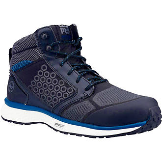 Image of Timberland Pro Reaxion Mid Metal Free Safety Trainer Boots Black/Blue Size 6.5 