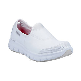 Image of Skechers Sure Track Metal Free Womens Non Safety Shoes White Size 4 