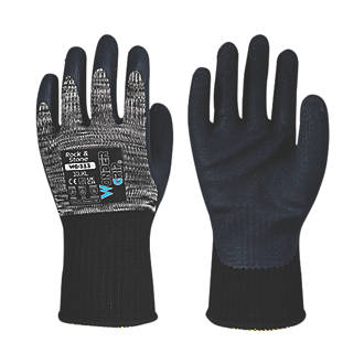 Image of Wonder Grip WG-333 Rock & Stone Protective Work Gloves Grey / Blue / Black X Large 