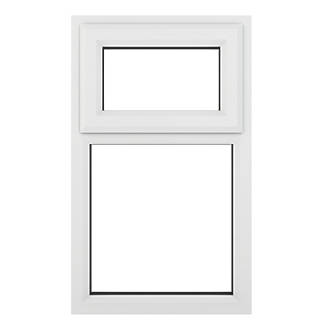 Image of Crystal Top Opening Clear Double-Glazed Casement White uPVC Window 610mm x 1040mm 