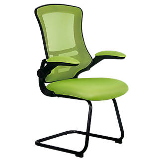 Image of Nautilus Designs Luna Medium Back Cantilever/Visitor Chair Green 