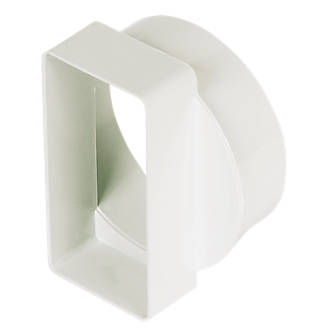 Image of Manrose Round Pipe to Flat Channel Central Adaptor White 100mm 