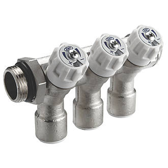 Image of Reliance Valves 3-Port Potable Water Manifold 15mm x 3/4" 