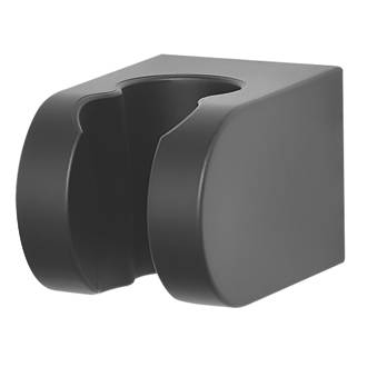 Image of Swirl Wall-Mounted Shower Head Holder Matt Black 65mm 