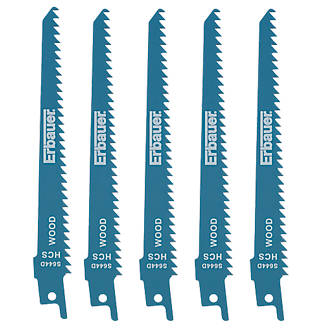 Image of Erbauer SRP95066-5pc S644D Multi-Material Reciprocating Saw Blades 150mm 5 Pack 