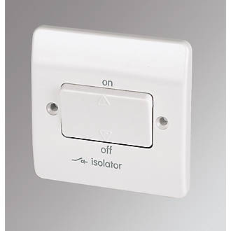 Image of MK Logic Plus 10A 1-Gang 3-Pole Fan Isolator Switch White 