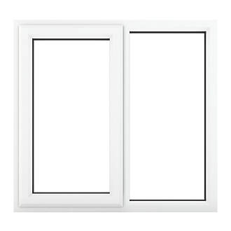 Image of Crystal Left-Hand Opening Clear Double-Glazed Casement White uPVC Window 1190mm x 1190mm 