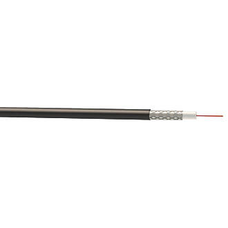 Image of Nexans RG6 Black 1-Core Round Coaxial Cable 50m Drum 