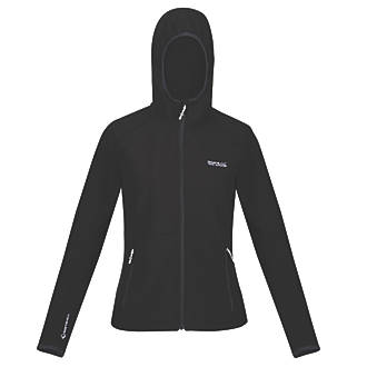 Image of Regatta Arec Womens Softshell Hooded Jacket Black Size 14 