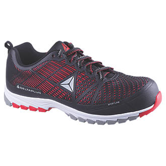 Image of Delta Plus Sportline Metal Free Safety Trainers Black / Red Size 10 
