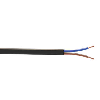 Image of Nexans 2192Y Black 2-Core 0.75mmÂ² Flexible Cable 25m Drum 