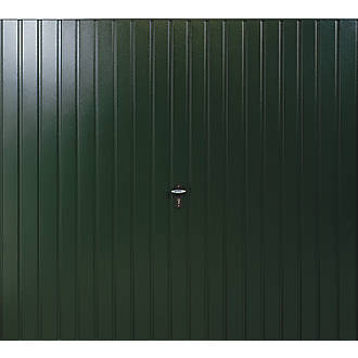 Image of Gliderol Vertical 7' 6" x 6' 6" Non-Insulated Frameless Steel Up & Over Garage Door Fir Green 