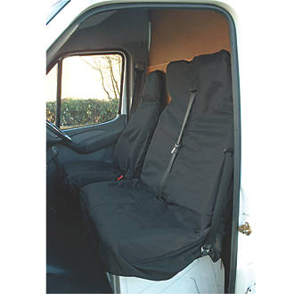 Image of Maypole Universal Van Seat Cover Set Black 2 Pieces 