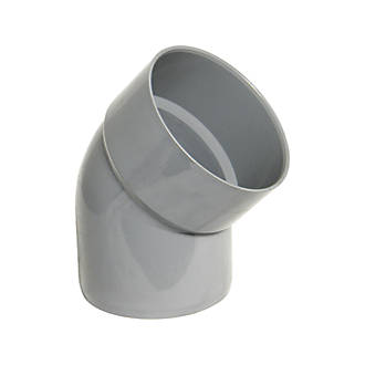 Image of FloPlast Push-Fit 135Â° Double Socket Bottom Offset Bend Grey 110mm 
