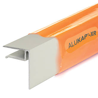 Image of ALUKAP-XR White 10mm Sheet End Stop Bar 4800mm x 40mm 
