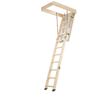 Image of Werner Timberline 3-Sections Insulated Timber Loft Ladder Kit 2.92m 