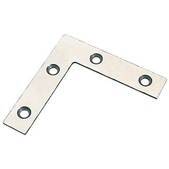Image of Angle Plates Zinc-Plated 76mm x 76mm x 16.5mm 10 Pack 