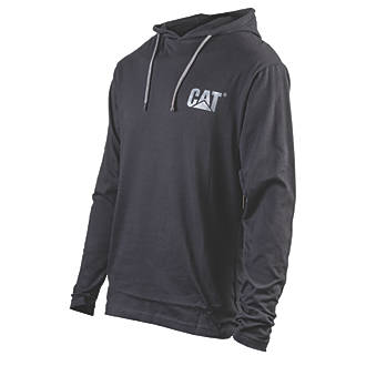 Image of CAT Hooded Long Sleeve Shirt Black XXX Large 54-56" Chest 