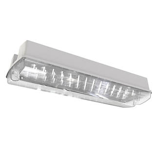 Image of 4lite Indoor Maintained or Non-Maintained Emergency Rectangular LED Bulkhead White 3.5W 167lm 