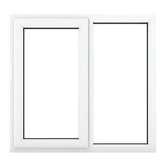 Image of Crystal Left-Hand Opening Clear Triple-Glazed Casement White uPVC Window 1190mm x 1190mm 