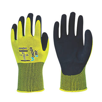 Image of Wonder Grip WG-310HY Comfort Protective Work Gloves High-Viz Yellow / Black Large 