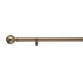 Image of Universal Metal Eyelet Curtain Pole Antique Brass 28mm x 2.4m 