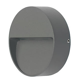 Image of 4lite Outdoor LED Surface Low-Level Wall Light Graphite 5W 128lm 