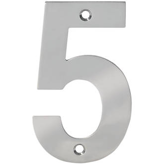 Image of Eclipse Door Numeral 5 Polished Stainless Steel 100mm 