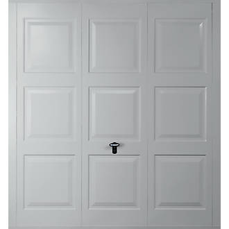 Image of Gliderol Georgian 7' x 6' 6" Non-Insulated Framed Steel Up & Over Garage Door Light Grey 