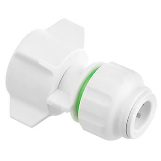 Image of Flomasta Twistloc SPSU6714M Plastic Push-Fit Straight Tap Connector 10mm x 1/2" 2 Pack 