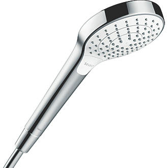 Image of Hansgrohe Croma Select S EcoSmart Shower Handset White/Chrome 108mm x 183mm 
