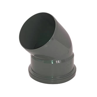Image of FloPlast Push-Fit 135Â° Single Socket Pipe Bend Anthracite Grey 110mm 
