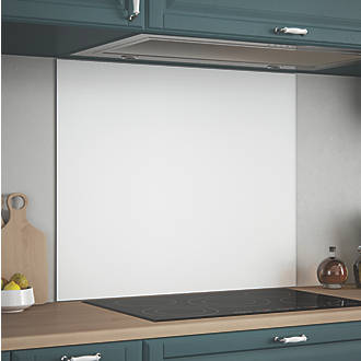 Image of Splashback Ice White Self-Adhesive Glass Kitchen Splashback 900mm x 750mm x 6mm 