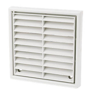 Image of Manrose Fixed Louvre Vent White 100mm x 100mm 
