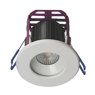 Image of Robus Ramada Fixed Fire Rated LED Downlight White / Brushed Chrome 7W 590lm 