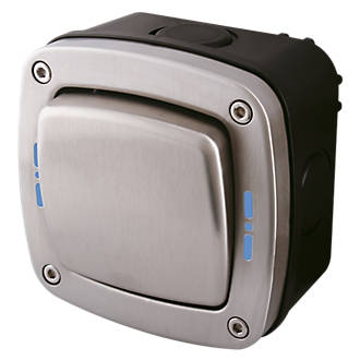 Image of British General Decorative Weatherproof IP66 20A 1-Gang 2-Way Weatherproof Outdoor Switch with LED 