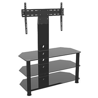 Image of AVF SDCL900BB TV Stand Black Body / Black Glass 