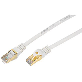 Image of Labgear White Shielded RJ45 Cat 7 Ethernet Patch Lead 15m 