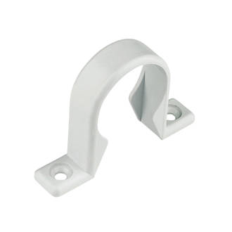 Image of FloPlast Push-Fit Pipe Clips White 32mm 10 Pack 