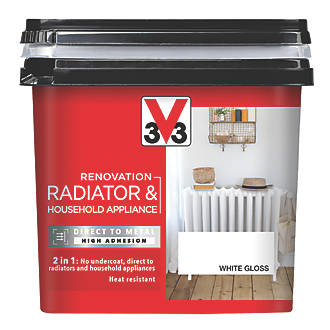 Image of V33 Radiator & Household Appliance Paint White Gloss 750ml 