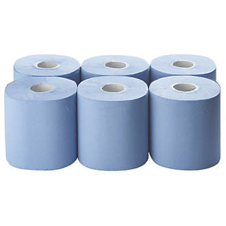 Image of Paper Rolls Blue 2-Ply 185mm x 150m 6 Pack 