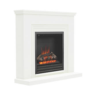 Image of Be Modern Stanton Electric Fireplace White 1170mm x 330mm x 1058mm 