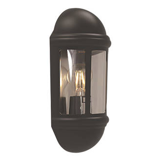 Image of 4lite WiZ Outdoor E27 Half Wall Lantern Black 