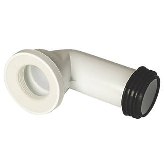 Image of FloPlast Rigid 90Â° Angled Connector White 300mm 