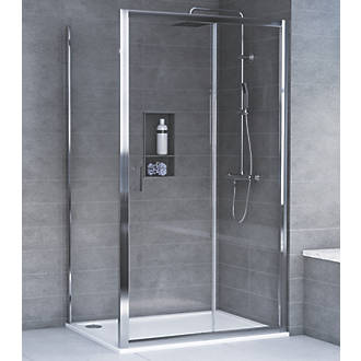 Image of Aqualux Rectangular Shower Enclosure & Tray Reversible 1200 x 760 x 1935mm 