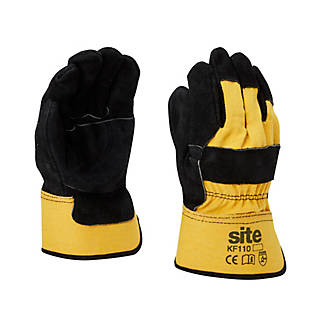 Image of Site 110 Premium Rigger Gloves Yellow / Black Large 