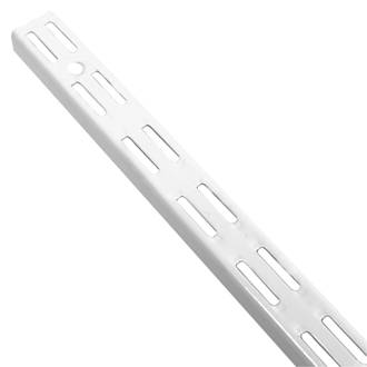 Image of RB UK Twin Slot Uprights White 2060mm x 25mm 2 Pack 
