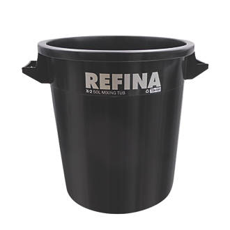 Image of Refina Plastic Mixing Tub Black 50Ltr 